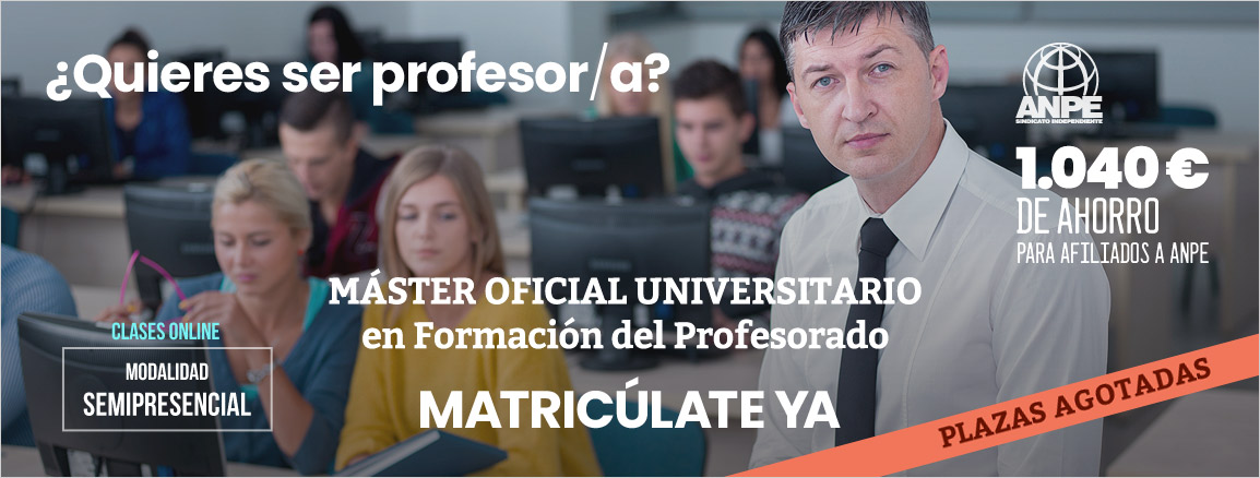 Máster Formación del Profesorado - Plazas Agotadas