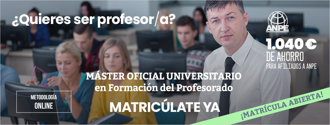 Máster Formación del Profesorado - Matrícula Abierta